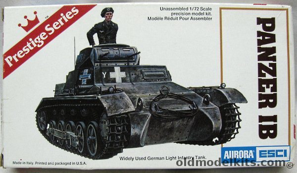 Aurora-ESCI 1/72 Panzer IB Light Infantry Tank (Pz. Kpfw. I Ausf B), 6226 plastic model kit